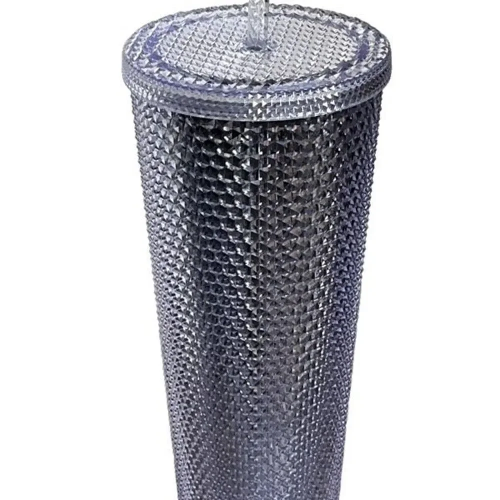 Starbucks 2023 Unicorn Silver Studded Bling Venti Cold Cup Tumbler with Straw